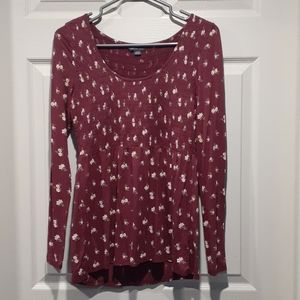 American eagle long sleeve shirt with flower print